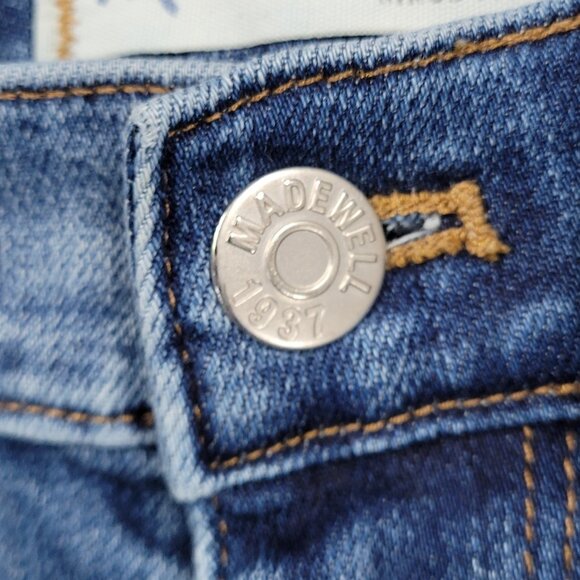 Madewell Blue Denim Skinny Skinny Distressed Ripped Low Rise Jeans 25 (25x28) - Picture 13 of 15